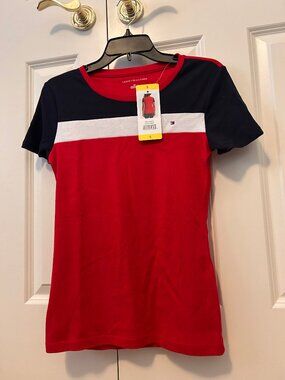 Tommy Hilfiger  Red White and Blue T-shirt  NWT  Women's Small